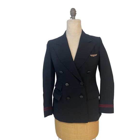 Ralph Lauren Jackets & Blazers - TWA Ralph Lauren Vintage 1978 Stewardess Flight Attendant Blazer and Pin 4 6
